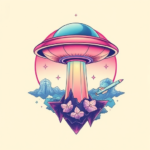 Vaporwave Ufo Tattoo