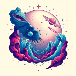 Vaporwave Universe Tattoo