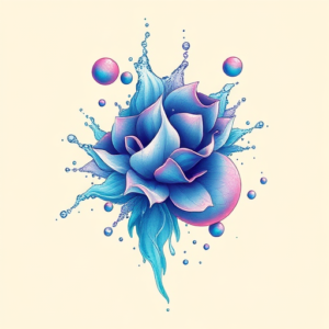 Vaporwave Water Tattoo