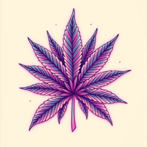 Vaporwave Weed Tattoo