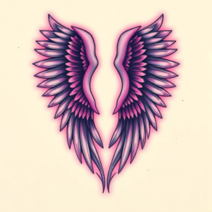 Vaporwave Wings Tattoo