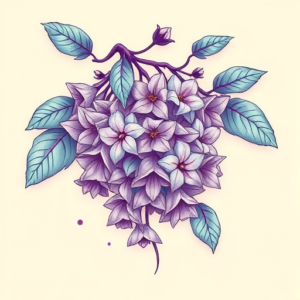 Vaporwave Wisteria Tattoo