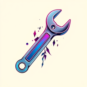 Vaporwave Wrench Tattoo