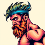 Vibrant Color Achilles Tattoo