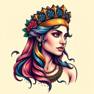 Vibrant Color Athena Tattoo
