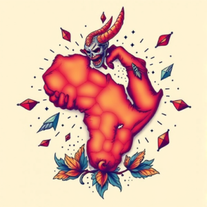 Vibrant Color Atlas Tattoo