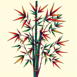 Vibrant Color Bamboo Tattoo