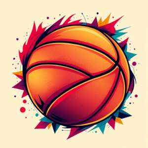 Vibrant Color Basketball Tattoo