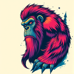 Vibrant Color Bigfoot Tattoo