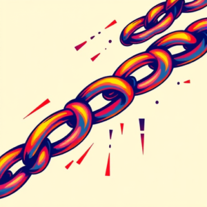 Vibrant Color Chain Tattoo