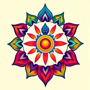 Vibrant Color Chakra Tattoo