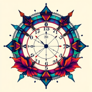 Vibrant Color Coordinates Tattoo