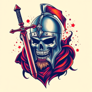 Vibrant Color Crusader Tattoo