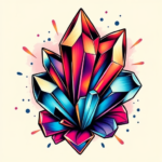 Vibrant Color Crystal Tattoo