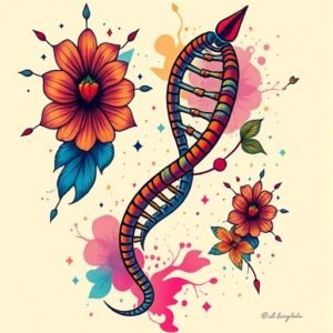 Vibrant Color Dna Tattoo