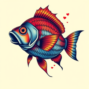 Vibrant Color Fish Tattoo