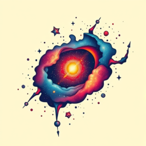 Vibrant Color Galaxy Tattoo