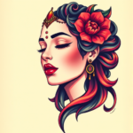 Vibrant Color Goddess Tattoo