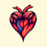Vibrant Color Heart Tattoo