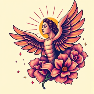 Vibrant Color Heaven Tattoo