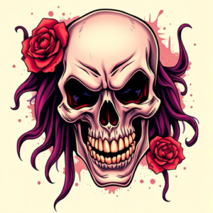 Vibrant Color Horror Tattoo