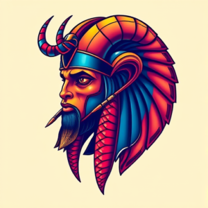 Vibrant Color Horus Tattoo