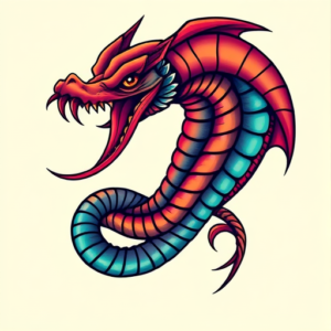 Vibrant Color Hydra Tattoo