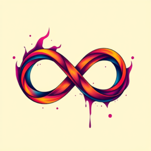 Vibrant Color Infinity Tattoo
