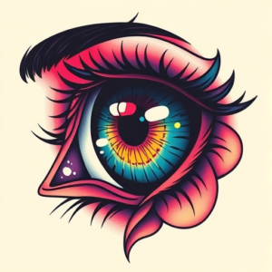 Vibrant Color Iris Tattoo