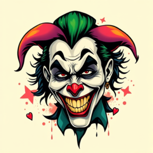 Vibrant Color Joker Tattoo