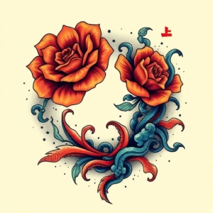 Vibrant Color Kintsugi Tattoo