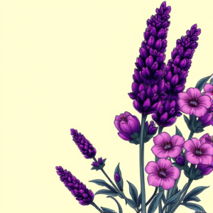 Vibrant Color Lavender Tattoo