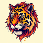 Vibrant Color Leo Tattoo