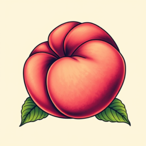 Vibrant Color Peach Tattoo