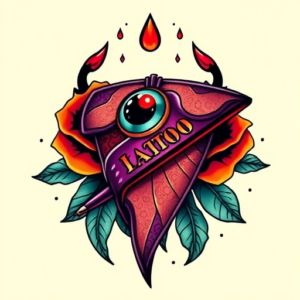 Vibrant Color Planchette Tattoo