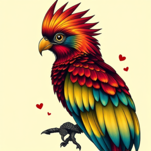 Vibrant Color Quetzal Tattoo