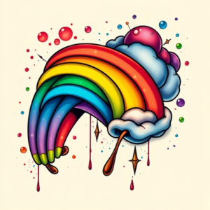 Vibrant Color Rainbow Tattoo