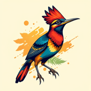 Vibrant Color Roadrunner Tattoo