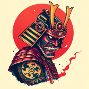 Vibrant Color Samurai Tattoo