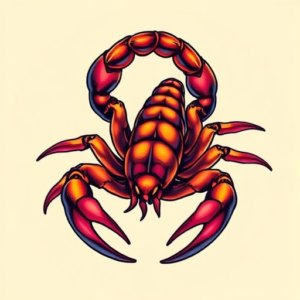 Vibrant Color Scorpion Tattoo