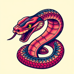 Vibrant Color Serpent Tattoo