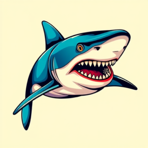 Vibrant Color Shark Tattoo