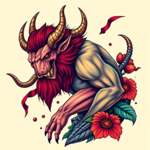 Vibrant Color Sisyphus Tattoo