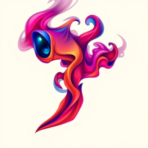 Vibrant Color Smoke Tattoo