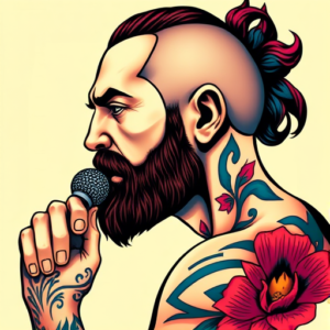 Vibrant Color Stoic Tattoo