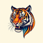 Vibrant Color Tiger Tattoo
