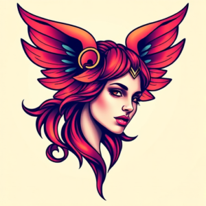 Vibrant Color Virgo Tattoo