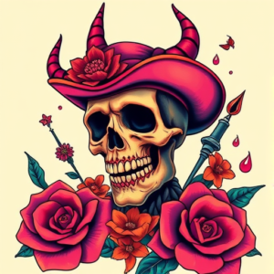 Vibrant Color Voodoo Tattoo