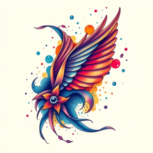 Vibrant Color Water Tattoo