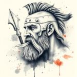 Watercolor Achilles Tattoo